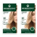 Herbatint 8D Light Golden Blonde Açık Altın Sarısı 2x150 ml Saç Boyası