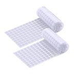 Herbests 200 adet kendinden yapışkanlı 10 mm cırt cırtlı bant, cırt cırtlı bant, çift taraflı yapıştırıcı, 100 çift kendinden yapışkanlı yapışkanlı yapışkan noktalar, kağıt, cam, metal, giysi için, beyaz