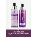 Herbital Işıltılı ve Çiçek Kokan Saçlar İçin İkili Bakım Seti | Saç Bakım Yağı & Saç Parfümü
