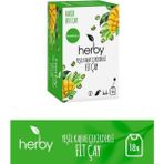 Herby 18 Adet Yeşil Kahve Çekirdekli Fit Çay Doğal ve Katkısız Limon Kabuğu ile Zenginleştirilmiş - Bitki Çayı