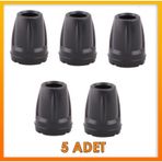 Herdegen Kanedyen Baston Lastik Ucu Siyah 5 Adet 18 MM