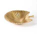 Herdekora Gold 29x6x28 cm Dekoratif Metal Yaprak Kase