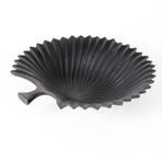 Herdekora Siyah 36x8x35 cm Dekoratif Metal Yaprak Kase