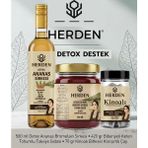 HERDEN Dtx Destek Seti Ananas Bromelain Sirkesi+Biberiyeli Destek Macunu+Kinoalı Açı Çehreli ve Kayısılı Karışık Çay Seti - 3'lü Destek Seti (Sirke-Macun-Bitkisel Çay)
