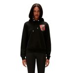 Here Hoodie Siyah Baskılı Kapüşonlu Kadın Sweatshirt XL