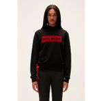Here Hoodie Siyah Baskılı Kapüşonlu Kadın Sweatshirt