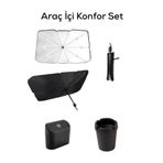Heredot Mithra Life Araç İçi Konfor Set Güneşlik, Kapaklı Çöp Kutusu, Kokusuz Küllük MIT1255