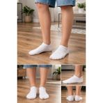 Heren Bambu Pamuk Mix 6'lı Dikişsiz Kadın Patik (60% Bambu 40% Pamuk Mix) - 36 - 40 - Beyaz