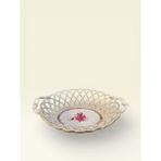 Herend Ajurlu El Yapımı Porselen Servis Tabağı | 33X22X8 cm | El Boyama | Koleksiyonluk