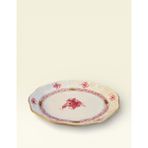 Herend El Yapımı Porselen Sunum Tabağı | 20X15 cm | El Boyama | Koleksiyonluk - Beyaz - Altın