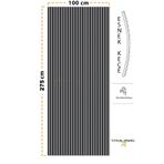 HEREVE 100 x 275 cm Mdf Ahşap Akustik Duvar Paneli Akustik Panel Lambri Panel Antrasit
