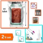 Hereveoyuncak 10 Adet Kavanoz Görünümlü Kilitli Poşeti Çıtçıtlı + Biberon ve Şişe Temizleme Fırçası - 2li Set U1W8