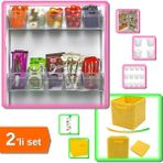 Hereveoyuncak 12 Adet Buzdolabı Içi Mini Düzenleyici Kutu + Çok Amaçlı Dolap Içi Sarı Organizer Kutu - 2li Set V2Q