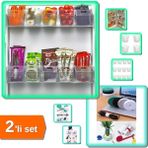 Hereveoyuncak 12 Adet Buzdolabı Içi Mini Organizer Kutu + Kablo Düzenleyici Cırt Cırt Sabitleyici - 2li Set J2D3D9