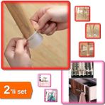 Hereveoyuncak 12 Adet Masa Sandalye Ayağı Silikon Koruyucu + 6 Adet Çekmece Havluppan Askısı - 2li Set F7J2M7