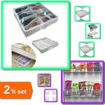 Hereveoyuncak 12 Bölmeli Ayakkabı Saklama Hurcu + 6 Adet Buzdolabı Içi Mini Düzenleyici Kutu - 2li Set T2L4F6
