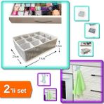 Hereveoyuncak 12 Bölmeli Düzenli Çekmece Düzenleyici + Dolap Kapağı ve Çekmece Üstü Havlu Askısı - 2li Set L8U6D0