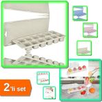 Hereveoyuncak 12 Bölmeli Kapaklı Buz Kalıbı + Silikon Tabanlı 4 Bölmeli Şeffaf Buz Kalıbı - 2li Pratik Set N0D8Y0