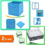Hereveoyuncak 12 Bölmeli Mozaik Desen Organizer + Çok Amaçlı Dolap Içi Düzenleyici Kutu - 2li Set ZX456