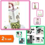 Hereveoyuncak 2 Adet Airfryer Kablo Toplama Aparatı + Zeytin Çizme - Kesme Makinesi Parmaklıklı - 2li Set HF2LQW