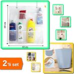 Hereveoyuncak 2'li Set 8 Cepli Bebek Beşik Organizeri ve 4 Yapışkanlı Eşya Kaydırma Aparatı