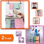 Hereveoyuncak 3 Adet Mikrofiber Temizlik Bezi 40 x 60 cm + Beyaz Buzdolabı Düzenleyici Sepet - 2li Set 62RM96