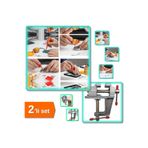 HerEveOyuncak 31 Parça Telefon Onarım Hassas Tornavida Seti + 30mm Mini Masa Tezgah Mengenesi - 2li Set N5P9G0