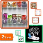 Hereveoyuncak 6 Adet Buzdolabı Içi Mini Düzenleyici + Geyik Şeklinde Mücevher Organizeri - 2li Set Y8X2N9