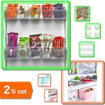 Hereveoyuncak 6 Adet Buzdolabı Içi Mini Düzenleyici Kutu + Dolap Kapak Düzenleyici Set A1B2C3