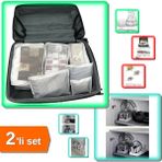 Hereveoyuncak 6 Parça Anne Bebek Hastane Çantası Düzenleyici + 6 Bölmeli Tencere Kapak Rafı - 2li Set L1X9L8