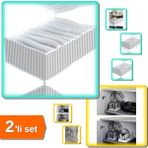 Hereveoyuncak 8 Bölmeli Xl Pratik Çekmece Düzenleyici Organizeri + 6 Bölmeli Tencere Kapak Rafı - 2li Set B0H4K1
