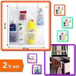 Hereveoyuncak 8 Cepli Askılı Mutfak Banyo File Düzenleyici + 6 Adet Çekmece Havlupan Askısı - 2li Set K0J2P9