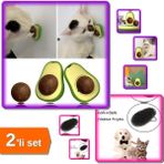 Hereveoyuncak Avokado Dönen Kedi Nanesi Cat Oyun Topu + Kedi Yıkama Fırçası - 2li Set M5L7T0