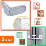Hereveoyuncak Bebek Çocuk Dolap + Çekmece Güvenlik Kilidi 2li Set + Koruma Raylı Emniyet K6M8Q3