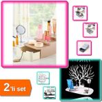 Hereveoyuncak Çekmeceli ve Standlı Makyaj Organizeri + Geyik Şeklinde Takı Düzenleyici - 2li Set T2P5F8