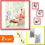 Hereveoyuncak Çekmeceli ve Standlı Makyaj + Siyah Çizgili Elbise Şeklinde Çift Taraflı Takı - 2li Organizer Set Z6