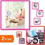 Hereveoyuncak Compact Çekmeceli Standlı Makyaj Organizeri + Kapaklı Kulak Çubuğu Düzenleyici 2li Set FX7K2Z