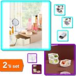 Hereveoyuncak Compact Çekmeceli Standlı Makyaj Organizeri + Katlı Düzenleyici - Kat Kat Düzenleyici - 2li Set P6T6