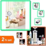 Hereveoyuncak Compact Çekmeceli ve Standlı Düzenleyici Organizeri + Makyaj Pamuğu Organizeri - 2li Set Q8G9M3