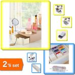 Hereveoyuncak Compact Çekmeceli ve Standlı Makyaj Düzenleyici + 11 Gözlü Akordiyon Çekmece Organizer - 2li Set P3C
