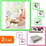 Hereveoyuncak Compact Çekmeceli ve Standlı Makyaj Düzenleyici + 12 Bölmeli Çekmece Organizer - 2li Set T7D5V2