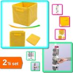 Hereveoyuncak Dolap Içi Düzenleyici Kutu Sarı + Asılabilir Temiz Çorap Düzenleyici - 2li Set P9A7X7