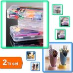 Hereveoyuncak Dolap Organizer Kutusu + Lale Figürlü Tezgah Üstü Kaşıklık - 2li Set Z1F3Q9