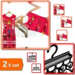 Hereveoyuncak Elbise Şeklinde Takı Organizeri - Pembe + Kravat ve Şal Askısı - Takı Düzenleyici - 2li Set 7TP6G3