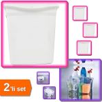 Hereveoyuncak Evcil Hayvan Kuru Mama Kabı 6 Lt + Beyaz Mutfak Buzdolabı Düzenleyici Sepet Caddy - 2li Set Yfrrrı