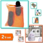 Hereveoyuncak Fermuarlı Ayakkabı Yıkama Dev Boy File 36X36 cm + Çamaşır Yıkama Filesi 40X60 cm - 2li Set C7B7F4