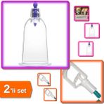 Hereveoyuncak Hacamat Kuppası 2 Numara 10 Tane + Hacamat Pompası 4 Parmak - 2li Set T4T7N4