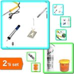 Hereveoyuncak Havya Lehim Set 30 W - 6 Parça Lehim Seti + Lehim Pastası ve Tüp Lehim Teli - Lehim Seti P3PNKG