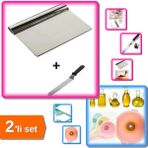 Hereveoyuncak Huni Şeklinde Yağ Süzgeci + 2 Hamur Kesici Spatula Seti Pratik Kullanım V9H1L8