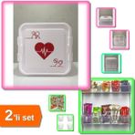 Hereveoyuncak Ilk Yardım Ecza Saklama Kutusu + 12 Adet Buzdolabı Içi Düzenleyici Mini Organizer Kutu - 2li Set T3N